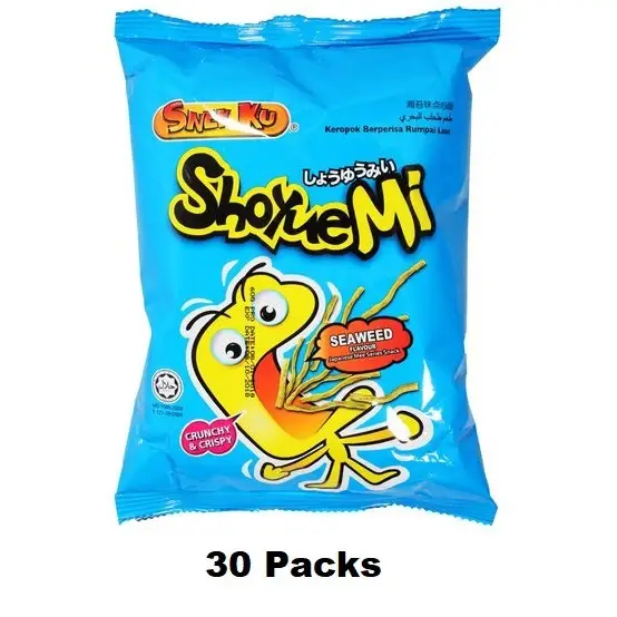 Snek Ku Shoyuemi Seaweed Crackers, 30 × 15g