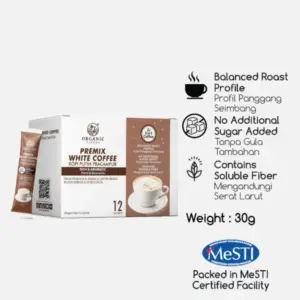 Organic Fields White Coffee, 12 × 30g