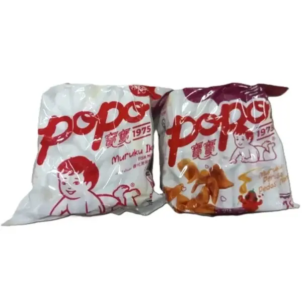 PoPo Muruku Ikan Snack – Original & Spicy, 24 × 12g