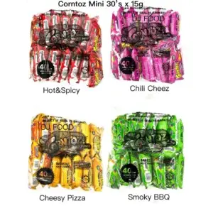 Corntoz Mini Spicy Corn Snack, 30 × 15g