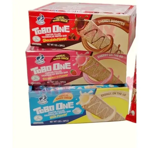 Tobo One Triangular Wafer Bars with Filling, 30 × 12g